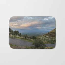 Winding Bath Mat | Driving, Digital, Exploring, Road, Fineart, Mountains, Sunset, Merlo, Landscape, Hiking 