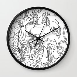 Lines In Mind Wall Clock
