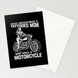 Never Underestimate A Tattooed Mom Stationery Card