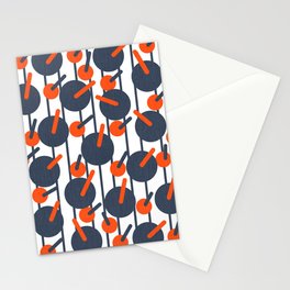 Below Deck Cocktail Modern Abstract Blue And Red Stationery Card