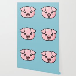Piggy Wallpaper For Any Decor Style Society6