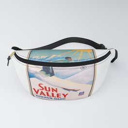 1940 Sun Valley Union Pacific Poster Fanny Pack