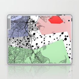 Boston, USA - City Map Collage Laptop Skin