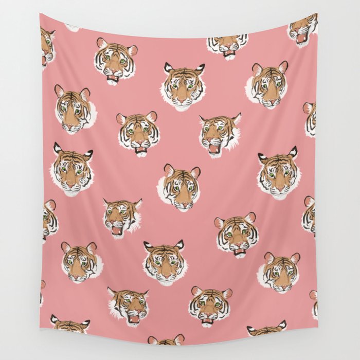 Emotional Tiger Pattern Wall Tapestry