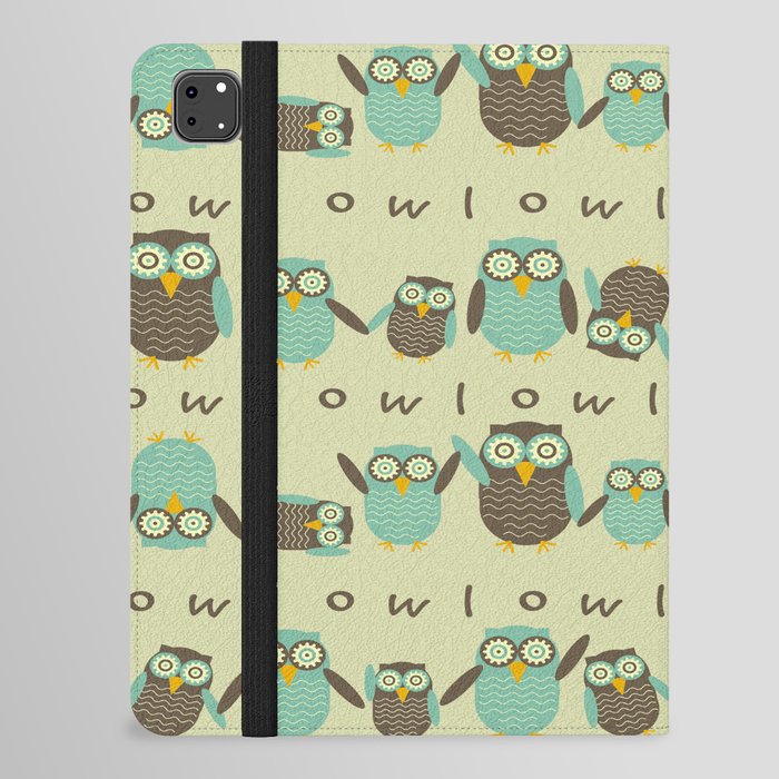 Energetic Owls iPad Folio Case