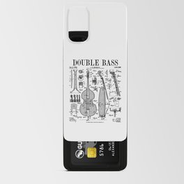 Double Bass Player Bassist Musical Instrument Vintage Patent Android Card Case