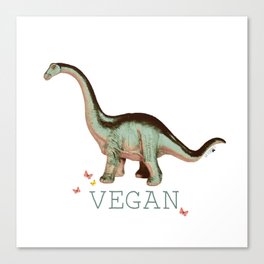 vegan dino: say what?? Canvas Print