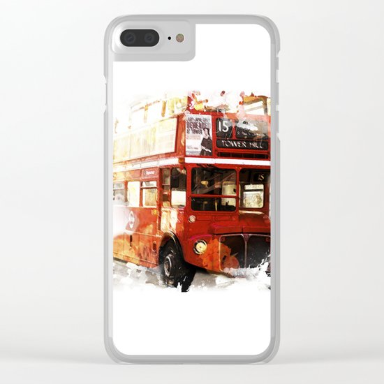 London Bus Clear iPhone Case