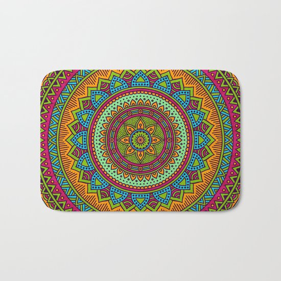 Hippie mandala 53 Bath Mat