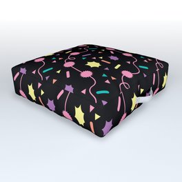 Confetti - Black Outdoor Floor Cushion