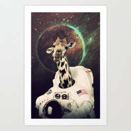 Girafronaut Art Print