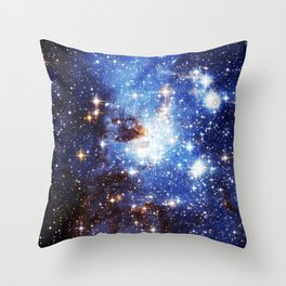 Blue Galaxy Throw Pillow