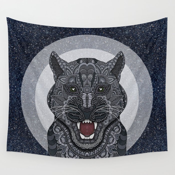 Black sales panther tapestry