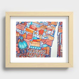 Bologna from above Recessed Framed Print