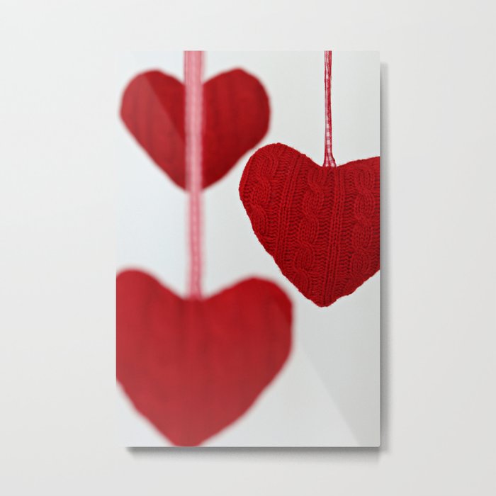 christmas decoration and valentine heart shape Metal Print