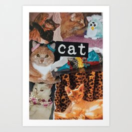 Kitty Collage Art Print