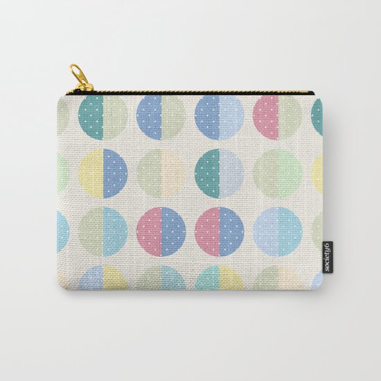 Retro . The pattern is polka dot . Carry-All Pouch