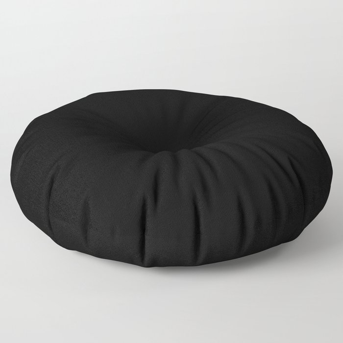Dark Pitch Black Solid Color Floor Pillow