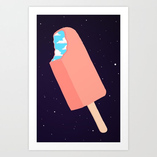 Creamsicle To Another Dimension... (inverted) Art Print