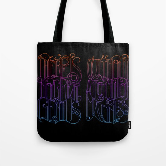 There is no Great Genius Without a Touch of Madness Tote Bag
