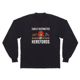 Hereford Cow Cattle Bull Beef Farm Long Sleeve T-shirt