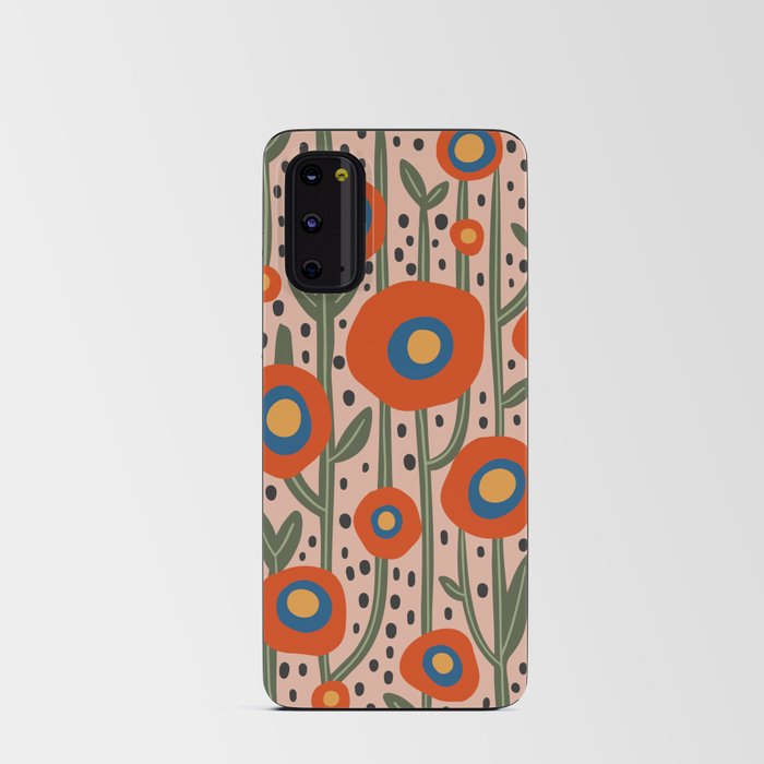 Flower Market Amsterdam, Abstract Modern Floral Print Android Card Case