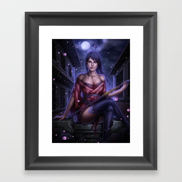 Swordswoman Framed Art Print