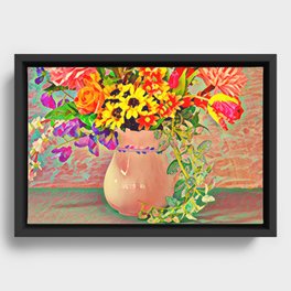Flower Pot Artwork Framed Canvas