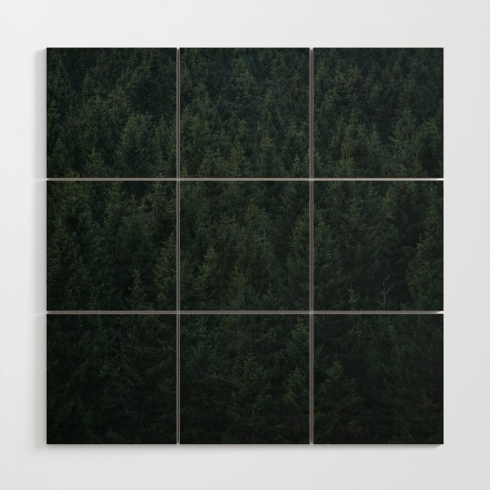 Army Of Me // Evergreen Camouflage Woodland Forest Pattern Home Wood Wall Art
