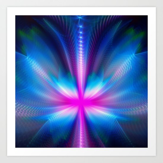 The Neon Butterfly Art Print