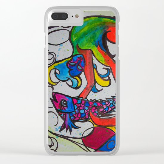 Jumping Fish Clear iPhone Case