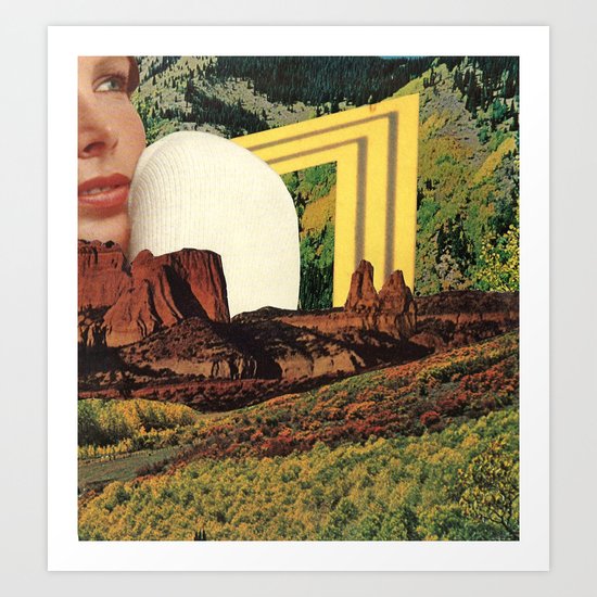 girl in landscape Art Print
