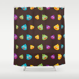 Poop Attack Shower Curtain