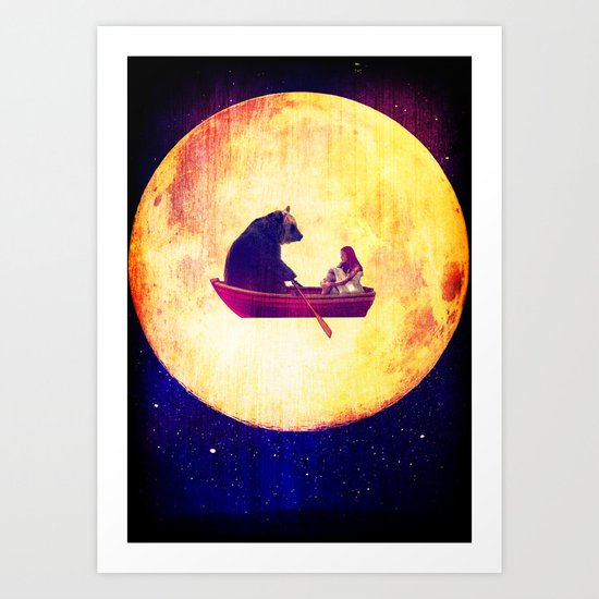 Moon Flight Art Print