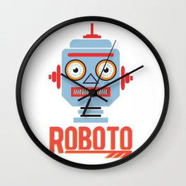 Roboto Head Wall Clock