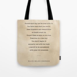 Ralph Waldo Emerson Quote 01 - Typewriter Quote On Old Paper - Literary Poster - Book Lover Gifts Tote Bag | Antiquepaper, Literaryprint, Rwemersonquote, Typewriterquote, Typography, Bookquotes, Novel, Oldpaper, Minimal, Ralphwaldoemerson 