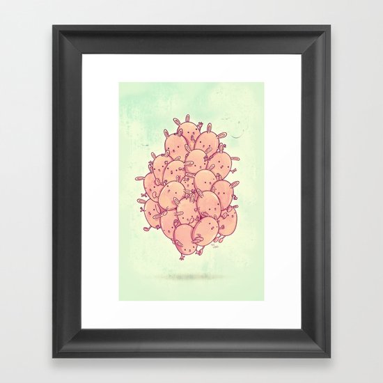 Cute bunnies Framed Art Print