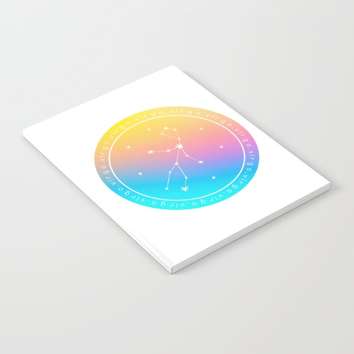 Virgo Zodiac | Rainbow Circle Notebook