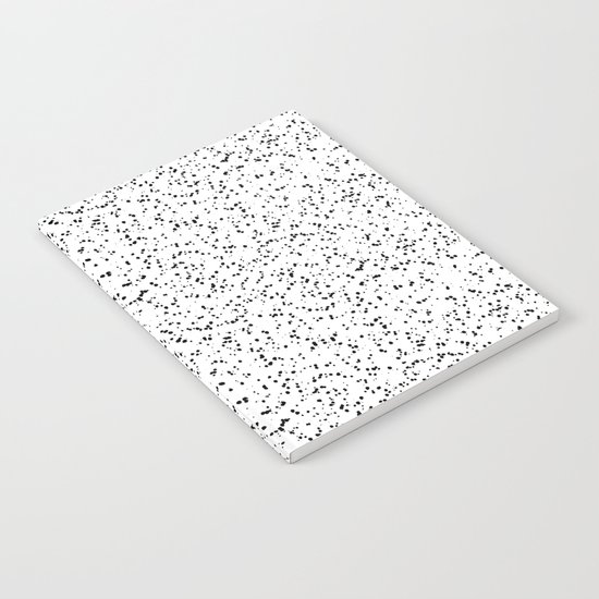 Speckles I: Double Black on White Notebook