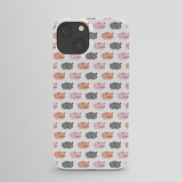 Three grumpy little pigs iPhone Case