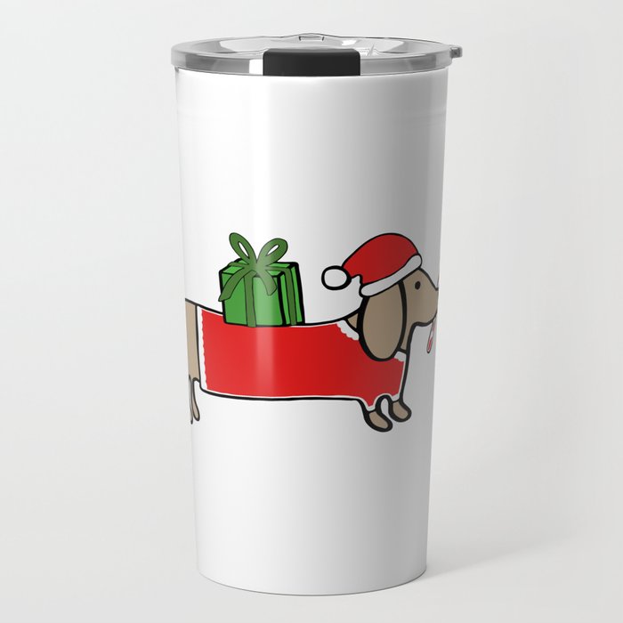 Christmas dachshund Travel Mug