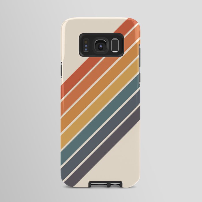 Arida -  70s Summer Style Retro Stripes Android Case