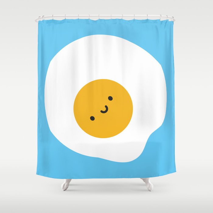 Kawaii Fried Egg Shower Curtain
