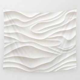White Texture Japandi Minimalism Wall Tapestry
