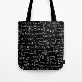 Math Equations // Black Tote Bag