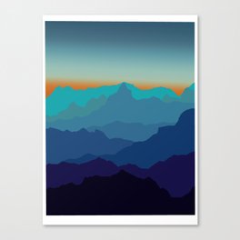 Blue Mountain Range Canvas Print