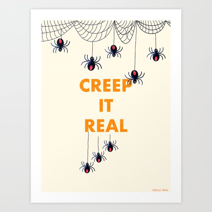 Halloween Art | Creep It Real | Halloween Quotes Art Print