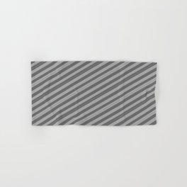 [ Thumbnail: Dark Grey and Dim Gray Colored Lined Pattern Hand & Bath Towel ]