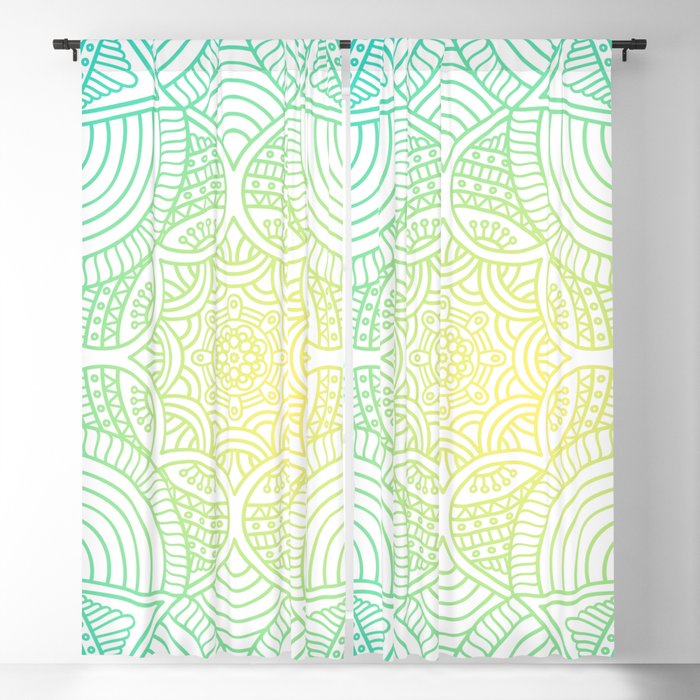 Ethic Floral Mandala Pattern Blackout Curtain