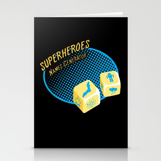 Super-Heroes-Name-Generator Stationery Cards